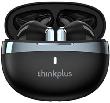 Lenovo ThinkPlus LP11 Cuffie Bluetooth con microfono, cuffie senza fili Bluetooth 5.1, IPX5 impermeabile, tempo di gioco 30H (nero)