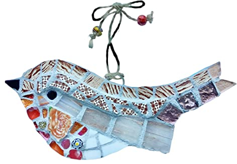 Letterbox Mosaic Robin 16cm, Handmade in the UK, Unique Wall Hanging Decor Art Bird