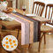 Tischläufer Modern Esszimmer Tischläufer Braun Leinenoptik Tischläufer Outdoor Tischläufer Wetterfest Tischläufer Natur Braun Grau Hölzern Streifen Bauernhaus Retro Tischdeko für Wohnzimmer 40x140cm