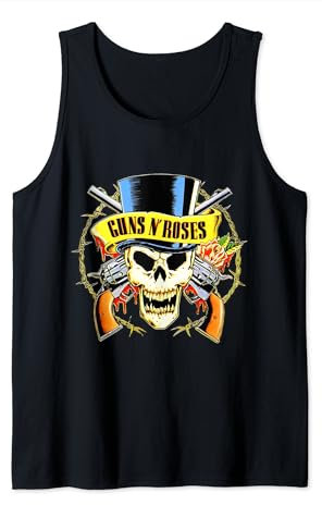 Guns N' Roses Chapeau haut-de-forme officiel Tête de mort Débardeur
