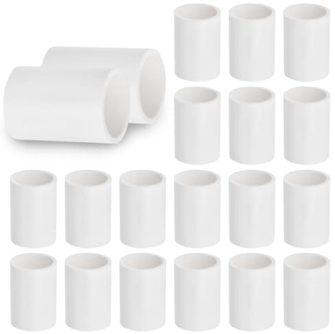 Bwintech 10 Stück 20MM (1/2) Gerader Steckverbinder PVC-U Fitting Garten Wasserrohranschluss