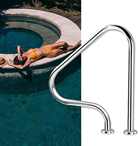WhfPs Pool-Handlauf, Edelstahl-Schwimmbad-Haltegriff, Geländer, Treppengeländer, tragbare Einstiegshilfe, Pool für Schwimmbäder, Neigungsschichten, Spa-Wasserpark
