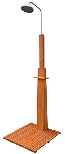 TALCUS Inicio Muebles Jardín Ducha Exterior Madera de Eucalipto y Acero