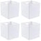 Readsky 4 Packs Plastic Collapsible Storage Cubes, Foldable Storage Cube Boxes, 27.3 x 27.3 x 28.2 cm, White