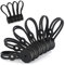 Maveek Magnetic Cable Ties, 10 Pieces Black Silicone Reusable Cable Straps Magnetic Wire Tie Cord Organiser Clips for Organizing Wires, Earphone, USB Cables, Charger