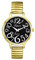 Silverora Damenuhr Elastisch Uhr Damen- Groß Schwarz Zifferblatt Analoge Quarz Uhren mit Elastische Armband Klare Leicht lesbare Armbanduhr mit Arabische Zahlenskala Geschenke für Frauen Ältere Gold