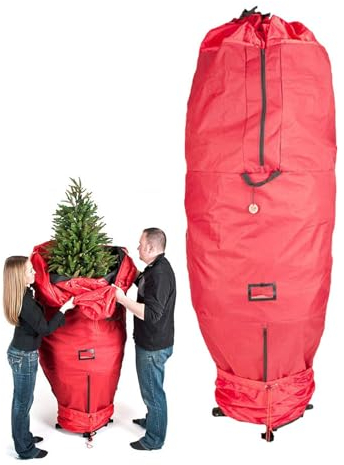 Meindin Aufrechte Weihnachtsbaum-Aufbewahrung, Stehende Weihnachtsbaum-Aufbewahrungstasche - Weihnachtsbaum-Entsorgungsbeutel | Aufrechte Weihnachtsbaum-Aufbewahrungstasche für 2,4 m große künstliche