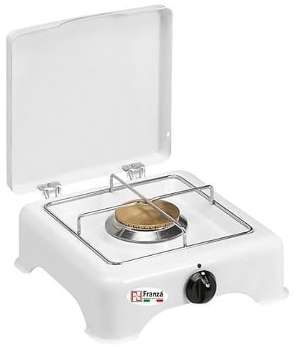 Fornello 1 fuoco a gas Metano smaltato bianco per uso esterno Made in Italy - 5321/MT
