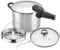 Alza Omega - Olla a Express Rápida de 6 Litros + Cestillo, Acero Inoxidable 18/10, Apta Para Todo Tipo de Cocinas, Inducción