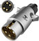 XoiesLAuto 7Pin Trailer Plug Socket Metal-12V Waterproof Trailer Electric Adaptor Tow Connector for Trailer Truck RV Caravan Towing Caravan Tractor