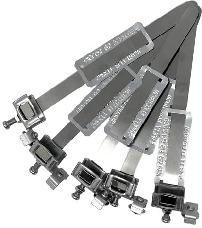 Evoges Adjustable Earth Bonding Clamp for 12-32mm Pipes Terminal Size A-D, Pack of 5