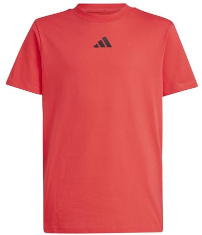 adidas Unisex Kinder Essentials T-Shirt, Pure Ruby/Black, 9-10 Years