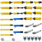 ELEMENTO Pneumatik Kit Klemmbausteine 32 Teile Ersatzteile Set mit Luftpumpe Schubstange Schalter Kolben Luftleitung, MOC Luftpumpenkolbendruckstangen für Kranwagen