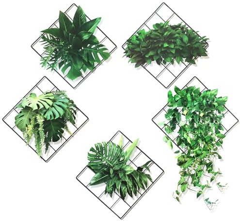 VMUTGA 3D Pegatinas Pared Decorativas, Plantas Verdes Adhesivo Pared, Adhesivos Murales de Plantas para Salón, Comedor, Dormitorio, Estudio, Oficina