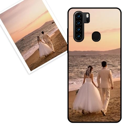 KARTXITAI personalisierte Handyhülle Kompatibel mit Blackview A80 Plus/A80 Pro,Stoßfeste Schutzhülle mit Weiche Bumper hülle selber gestalten-case personalisiert mit Foto,Bildern,oder Text -SCHWARZ
