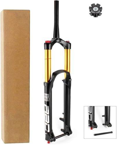 KLYso Aluminiumlegierung 1-1/2 konischer Rohrschaft 170mm Mountainbike-Gabel Manuelle Verriegelung Achse 15 * 110mm MTB Downhill-Bike-Gabel(29 ER)