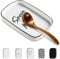 ABRUTY Lot de 2 repose-cuillères en céramique pour comptoir de cuisine, accessoires de décoration de cuisine moderne pour poêle, spatule, cuillères ou pinces (texte, rectangulaire)