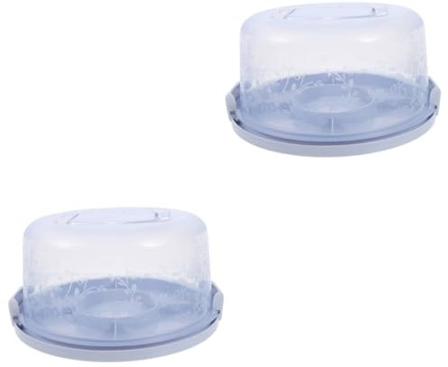 Amosfun 2pcs Tray Bake Box Cupcake Carrier Cake Packaging Box Reusable Cake Carrier Multi-function Case