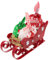 PRETYZOOM 1 Satz Schlittendekoration Weihnachtsdekorationen Feiertags-deko-Schlitten Weihnachtsschlittenverzierung Weihnachtliche Wohnkultur Schlittenverzierung Aus Metall Plastik Rot