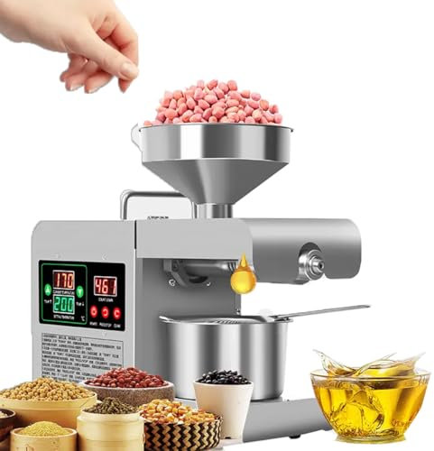 Good Homie Pressa per Olio Elettrica, Pressa per Olio di Semi di Noci da 820 W, Temperatura Regolabile, Panello di Olio Biologico per Arachidi, Sesamo, Semi di Girasole, Soia