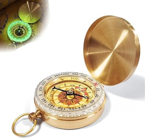 Ceeyoll Bussola Per Esterni, Bussola, Bussoa Per Navigazione, Bussla Impermeabile, Busola Da Esterno Portatile In Ottone, Per L'Escursionismo, Il Campeggio E Altre Attività All'Aperto