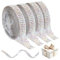 HweeWanX Bunt Strassband Selbstklebend 4 Rollen 0.9cm, Bling Bling Glitzerband Selbstklebend Rolle Aufkleber, Kristall Diamant Glitzerband für Heimwerken DIY Dekoration, Braut Party & Hochzeit