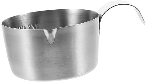 Alipis Stainless Steel Sauce Cup Hot Liquid Comport Pot Cocktail Cream Pitcher Coffee Cups Demitasse Espresso Cups Coffee Mugs Holder Steel Measuring Cups Plunger Pouring Spouts Silver