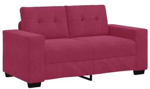 vidaXL Zweisitzer-Sofa Weinrot 120 cm Samt