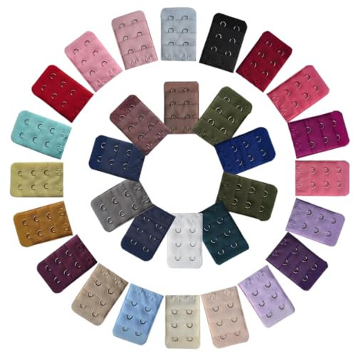 NHQZ 30 Pezzi Allunga Reggiseno 2 Ganci 3 File, Prolunga Reggiseno in Estensione Reggiseno Morbido, Estensioni Reggiseno per Gravidanza Allattamento, Aumento di Peso