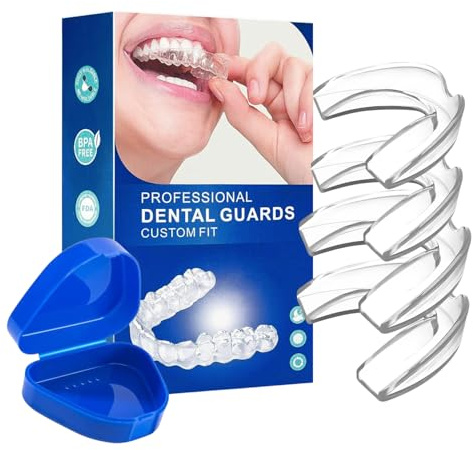 Knirscherschiene für Nacht, Zahnschiene Mundschutz Set, Aufbissschiene für Nacht, Benutzt für Reduziert Zahnschiene Knirschen, Effektiv Schnarchstopper Beisschiene Zähne, Verbessert den Schlaf