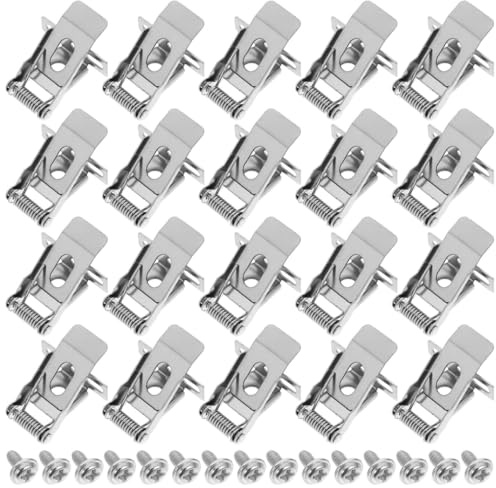 Operitacx 20 StüCk Downlight Federstahl Einbauleuchtenclips Mit Schrauben Downlight Befestigungsklemme Stabile Federklemme FüR Led Panel