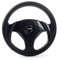 Volante Sportivo Auto, Volante a Calice 13inch 330MM PVC di spostamento Sport Racing volante di auto universale piatto piatto volante Accessori auto Interni(Carbon fiber)