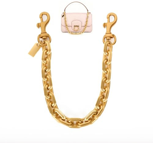 32cm Gold Bag Extender Chain with Spring Buckle for Handbags | Vintage Metal, Rust-Proof & Fade-Resistant, Purse Strap Extender & Decorative Charm for Wallets Shoulder Bags, Gift for Women