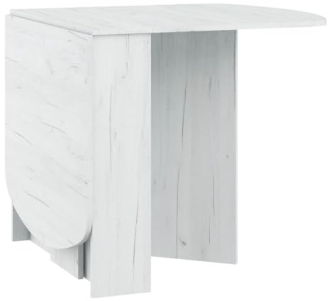 BIM Furniture Ausziehbarer Klapptisch, Funktioneller Esszimmertisch, Klappbarer Küchentisch mit Stauraum & Schublade, Platzsparend für kleine Räume 150x80x75 cm Homi mini 2 (Craft Weiß)