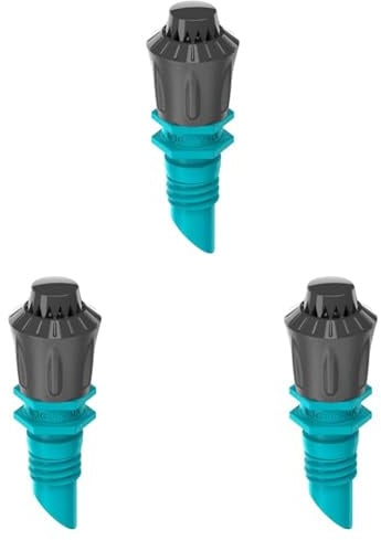 Gardena Micro-Drip-System Sprühdüse 360 Grad: Rundum-360 Grad-Sprühkopf, regulierbare und wassersparende Beregnung, flächendeckend, Sprühreichweite ca. 3 m (13322-20),Modern, Anthrazit, Türkis