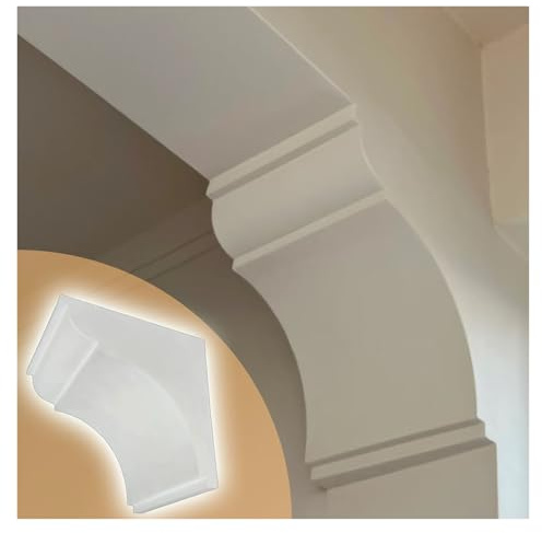 Abgerundetes Türbogen-Set 2-teiliges DIY-Innentür-Set Mit Trockenbau-Oberseite, Französischer Bogen-Bausatz Für Flur, Überstreichbare Wand-Eckplatte Aus Gips, Einfache Installation(30x30x21cm)