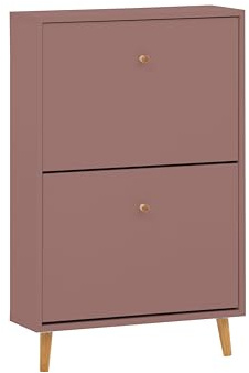 Schildmeyer Bjarne Schuhschrank 160906, Mauve, 59,8 x 19,5 x 92,2 cm, platzsparend durch geringe Tiefe
