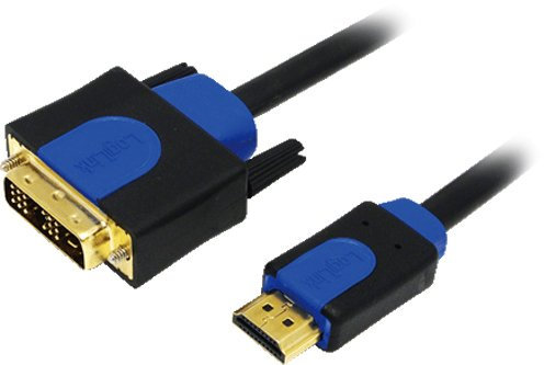 Logilink CHB3110 video cable adapter 10 m HDMI DVI-D Black, Blue, CHB3110 (10 m HDMI DVI-D Black, Blue)