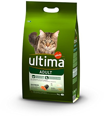 Ultima Croquettes pour Chat Adulte Saumon et Riz 3 kg