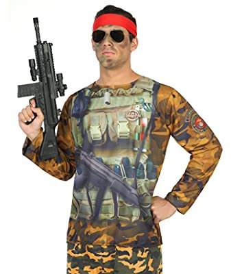 ATOSA Costume T-Shirt Military Man M-L