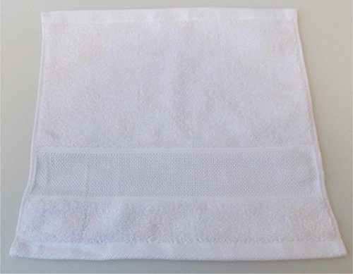 Rico-Design Duschtuch Handtuch Waschhandschuh mit Aidabordüre zum Besticken im gezählten Kreuzstich (Waschlappen puder kariert 30x30 cm)