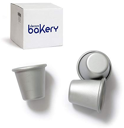 Decora 5062961 Stampo Baba' Mignon in Alluminio Anodizzato, 3,5 x 3,5 cm, 50 Pezzi, Argento, unità