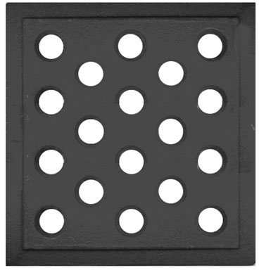 Easyricambi Griglia in ghisa per Caduta Cenere e aereazione Camino e Stufa a Pellet - Misura 16 x 16 cm