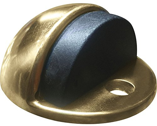 Bodentürpuffer - Bodenpl. ø 45 mm, Anschlagh. 17 mm, Messing poliert