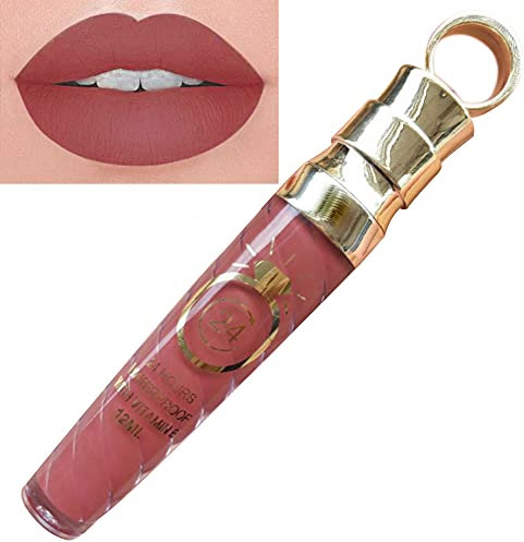 Allbesta Matte Liquid Lipstick Make-Up Lipgloss Lippenstift Wasserfest Langlebig (1 x 12 ml) (3#)