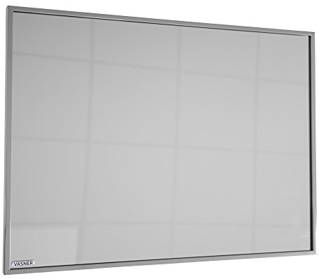 VASNER Zipris S Infrarot Heizung Spiegel mit Titan-Rahmen – Spiegelheizung Infrarotheizung Elektroheizung Bad 10 J. Garantie 100% Made in Germany (700 Watt)