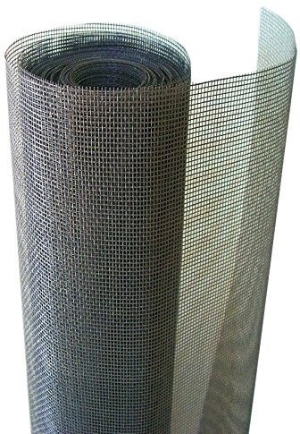 RETE TELA ZANZARIERA FIBRA DI VETRO H. 120 MT. 9 GRIGIA ANTIZANZARE RICAMBIO