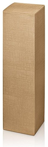 10 Stück Weinkarton, Weinverpackung, Flaschenkarton - Fineline Gold Faltschachtel für eine Flasche Wein/Sekt (Gold)