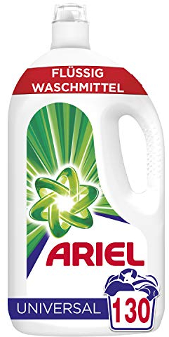 Ariel Waschmittel Flüssig, Flüssigwaschmittel Universal, Strahlend Rein, 130 Waschladungen (2 x 3.575 L)