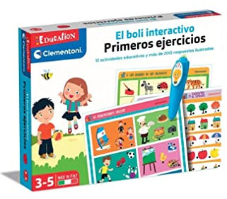 Clementoni Boli Interactivo Primeros Ejercicios, Juego Educativo con boli electrónico de 3-5 años, Colores Varios